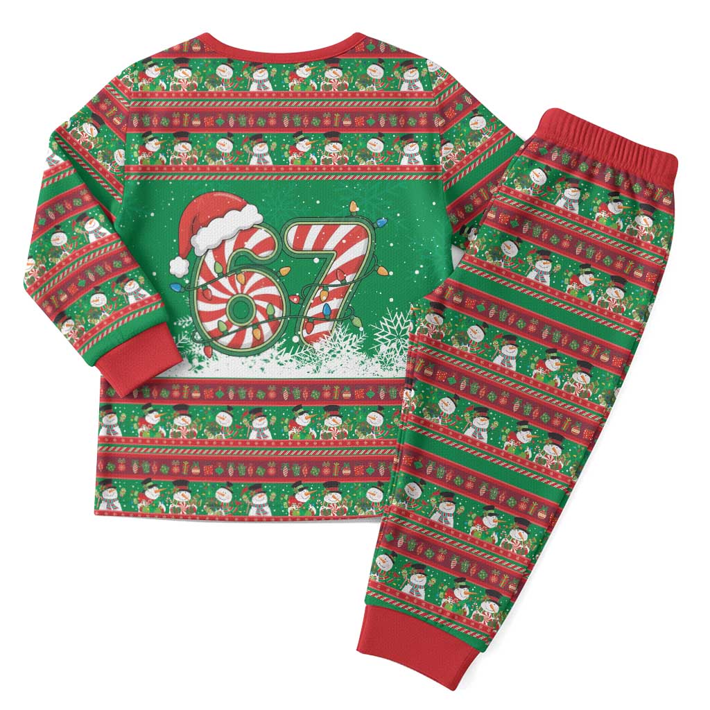 67 Six Seven Funny Meme Christmas Pajama Set Funny Xmas - Wonder Print Shop
