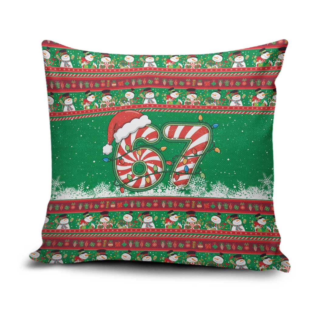 67 Six Seven Funny Meme Christmas Pillow Cover Funny Xmas - Wonder Print Shop