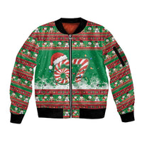 67 Six Seven Funny Meme Christmas Sleeve Zip Bomber Jacket Funny Xmas - Wonder Print Shop