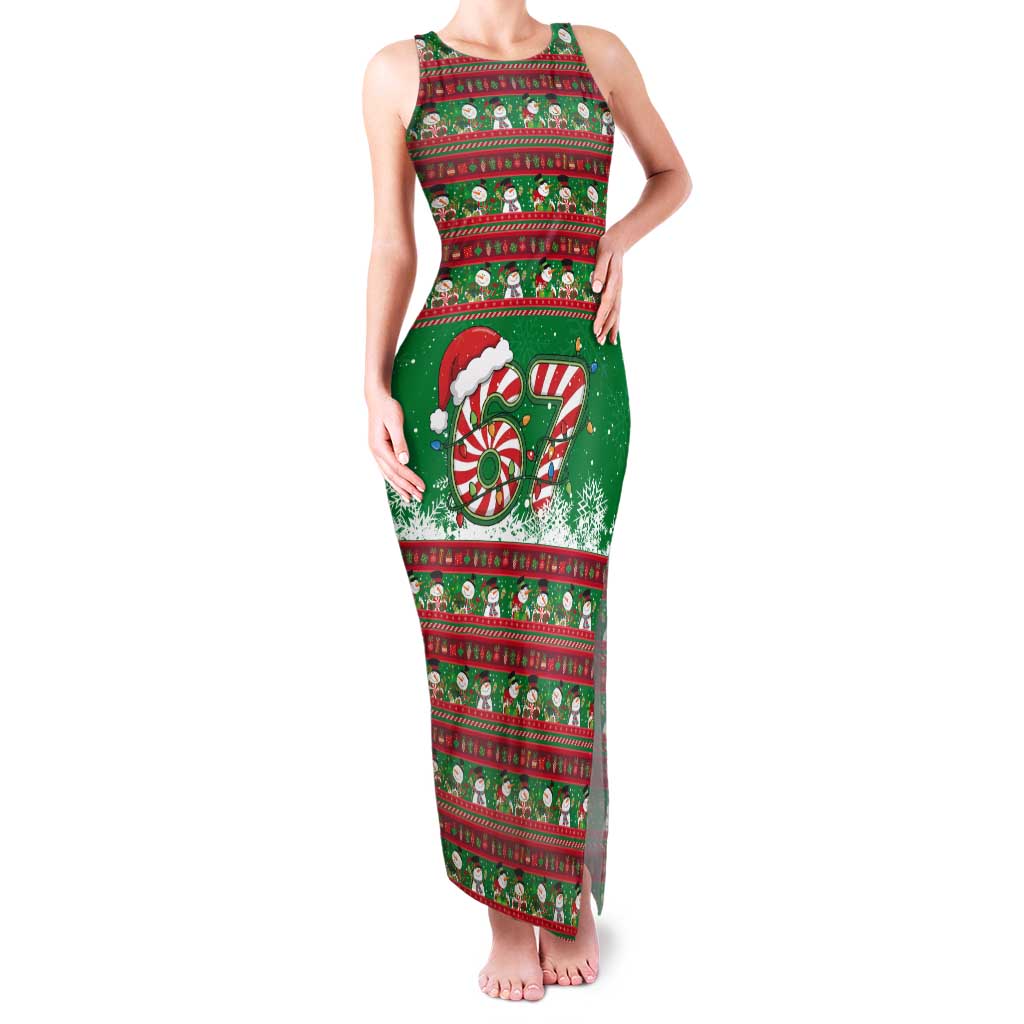 67 Six Seven Funny Meme Christmas Tank Maxi Dress Funny Xmas - Wonder Print Shop