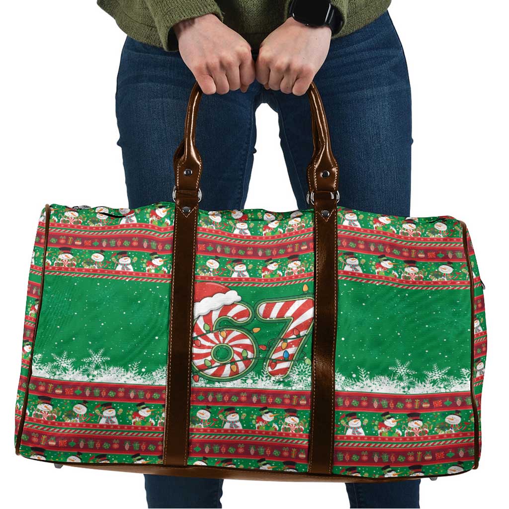 67 Six Seven Funny Meme Christmas Travel Bag Funny Xmas - Wonder Print Shop