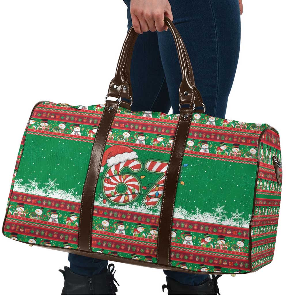 67 Six Seven Funny Meme Christmas Travel Bag Funny Xmas - Wonder Print Shop