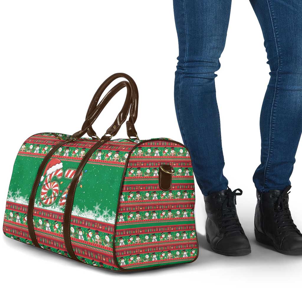 67 Six Seven Funny Meme Christmas Travel Bag Funny Xmas - Wonder Print Shop