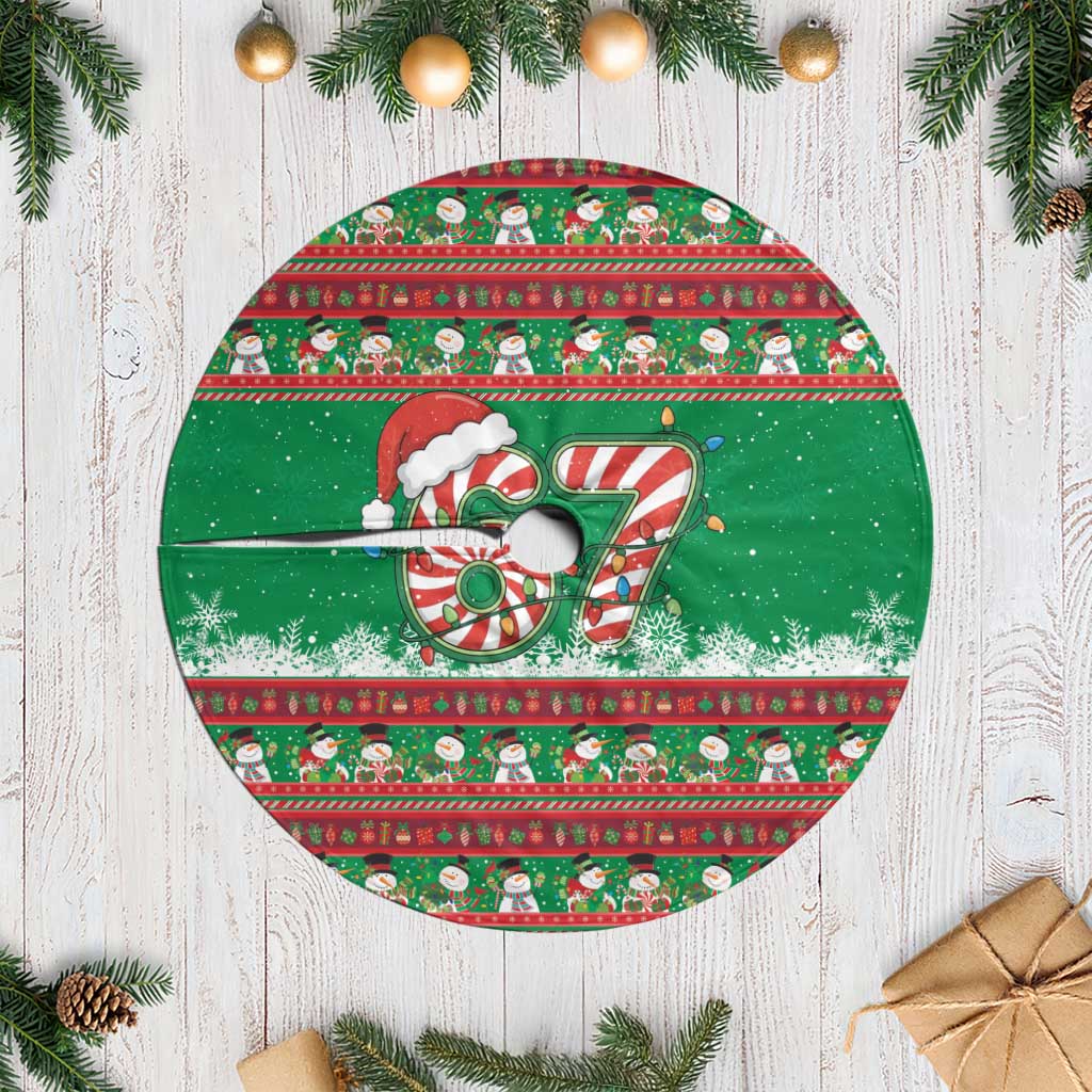 67 Six Seven Funny Meme Christmas Tree Skirt Funny Xmas - Wonder Print Shop