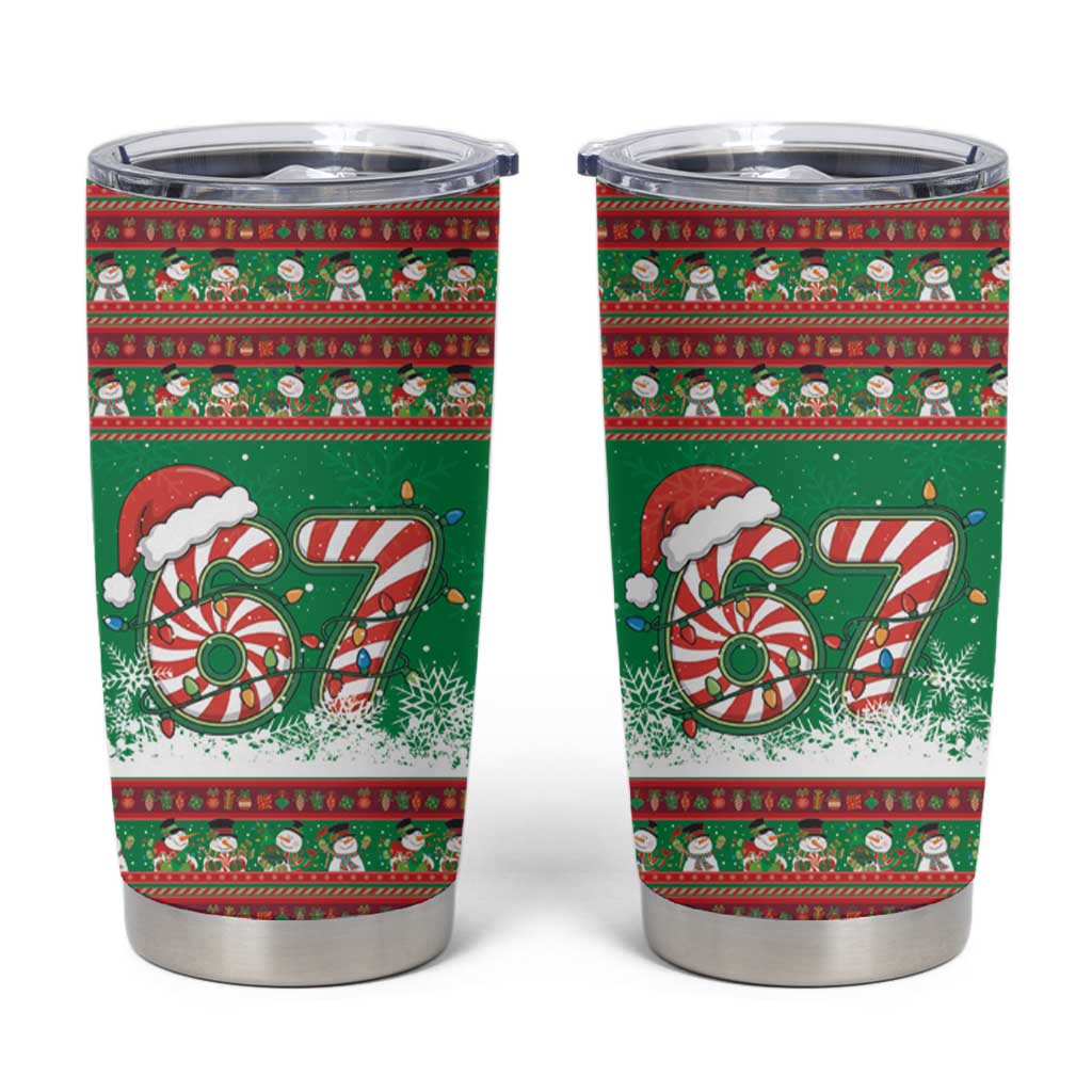 67 Six Seven Funny Meme Christmas Tumbler Cup Funny Xmas - Wonder Print Shop
