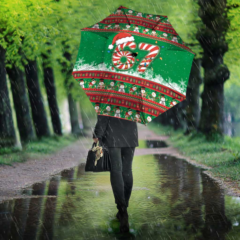67 Six Seven Funny Meme Christmas Umbrella Funny Xmas - Wonder Print Shop