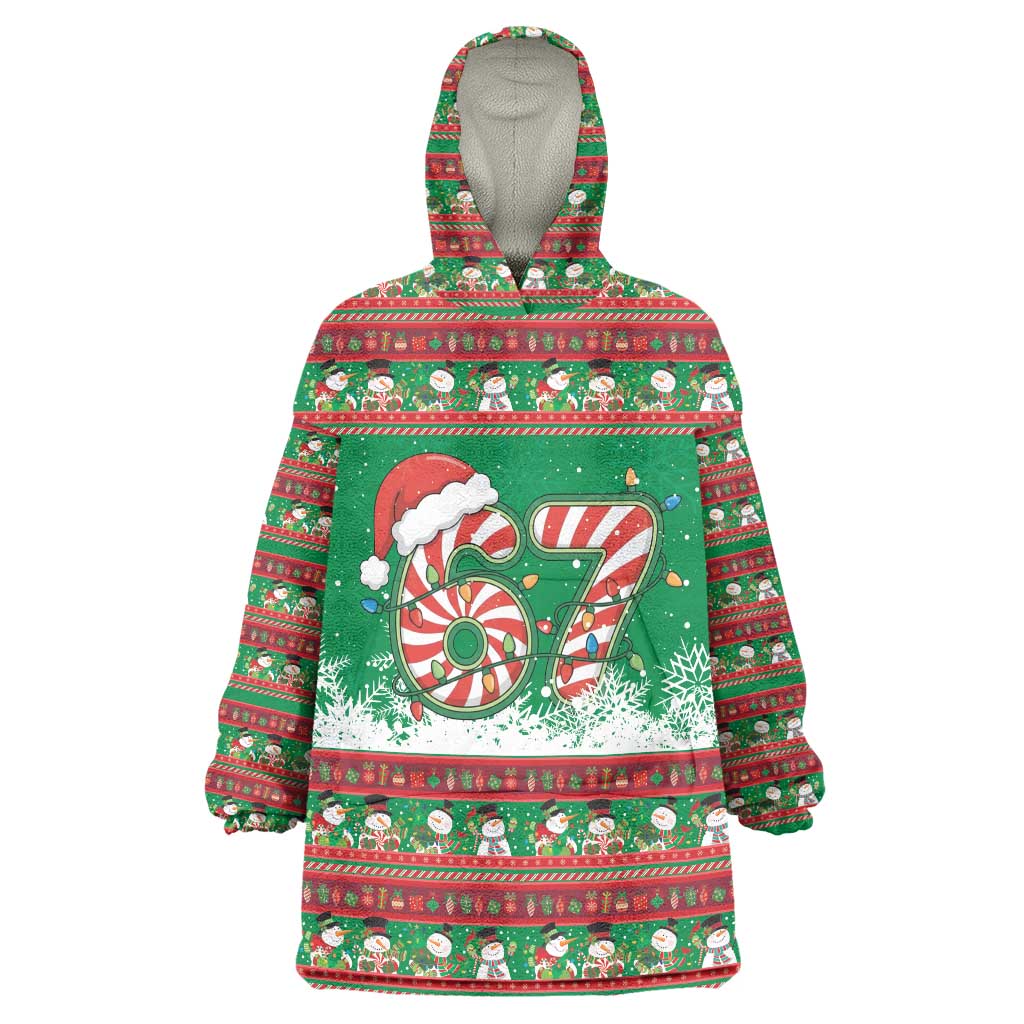 67 Six Seven Funny Meme Christmas Wearable Blanket Hoodie Funny Xmas - Wonder Print Shop