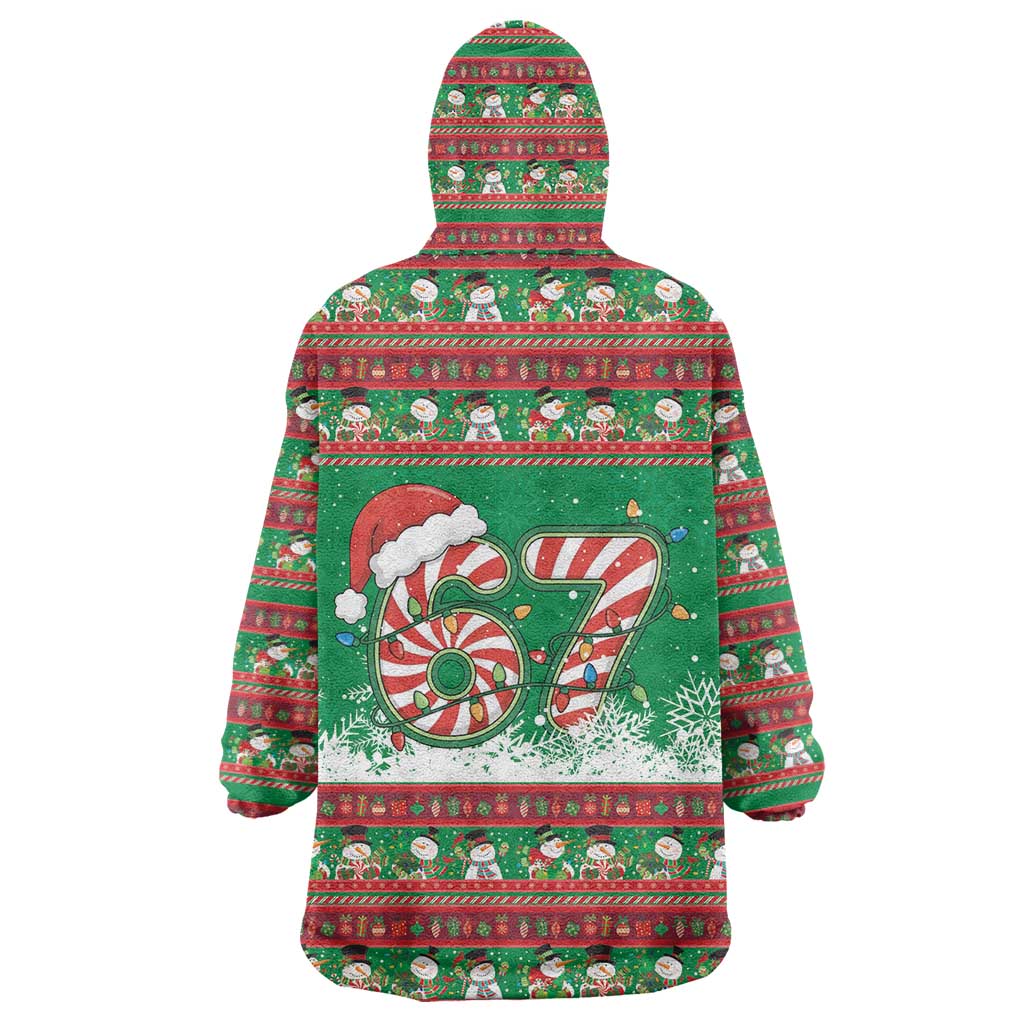 67 Six Seven Funny Meme Christmas Wearable Blanket Hoodie Funny Xmas - Wonder Print Shop