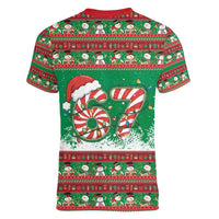 67 Six Seven Funny Meme Christmas Women V-Neck T-Shirt Funny Xmas - Wonder Print Shop