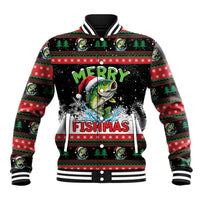 Fishing Christmas Merry Fishmas Baseball Jacket We Wish You A Merry Fishmas - Wonder Print Shop