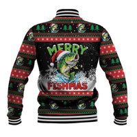 Fishing Christmas Merry Fishmas Baseball Jacket We Wish You A Merry Fishmas - Wonder Print Shop