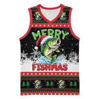 Fishing Christmas Merry Fishmas Basketball Jersey We Wish You A Merry Fishmas - Wonder Print Shop