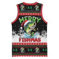 Fishing Christmas Merry Fishmas Basketball Jersey We Wish You A Merry Fishmas - Wonder Print Shop
