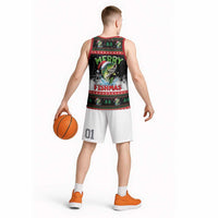 Fishing Christmas Merry Fishmas Basketball Jersey We Wish You A Merry Fishmas - Wonder Print Shop