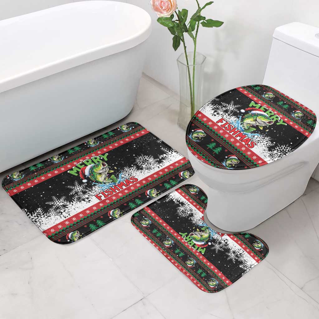 Fishing Christmas Merry Fishmas Bathroom Set We Wish You A Merry Fishmas - Wonder Print Shop