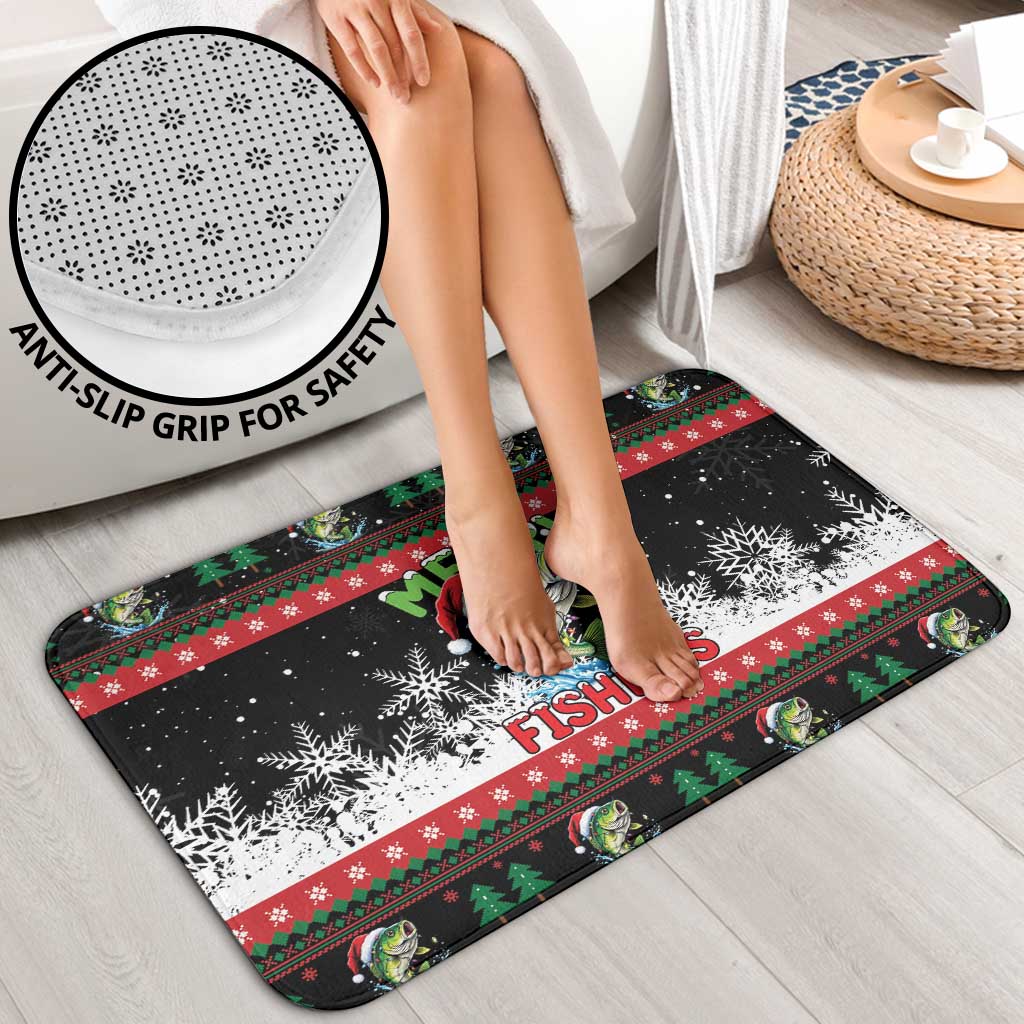Fishing Christmas Merry Fishmas Bathroom Set We Wish You A Merry Fishmas - Wonder Print Shop