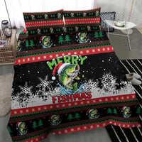 Fishing Christmas Merry Fishmas Bedding Set We Wish You A Merry Fishmas - Wonder Print Shop