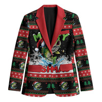 Fishing Christmas Merry Fishmas Blazer We Wish You A Merry Fishmas - Wonder Print Shop