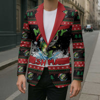 Fishing Christmas Merry Fishmas Blazer We Wish You A Merry Fishmas - Wonder Print Shop