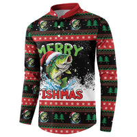 Fishing Christmas Merry Fishmas Button Sweatshirt We Wish You A Merry Fishmas - Wonder Print Shop