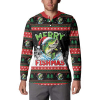 Fishing Christmas Merry Fishmas Button Sweatshirt We Wish You A Merry Fishmas - Wonder Print Shop