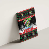 Fishing Christmas Merry Fishmas Canvas Wall Art We Wish You A Merry Fishmas - Wonder Print Shop