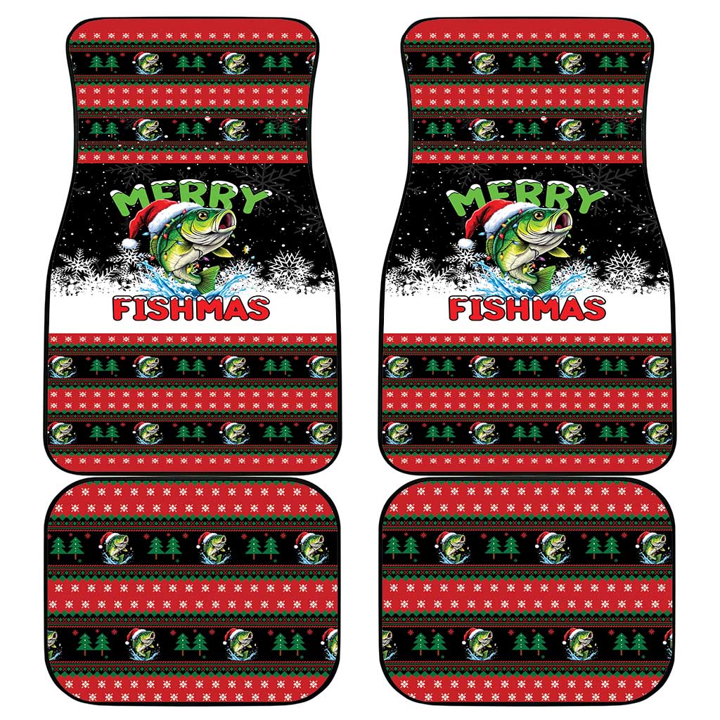 Fishing Christmas Merry Fishmas Car Mats We Wish You A Merry Fishmas - Wonder Print Shop
