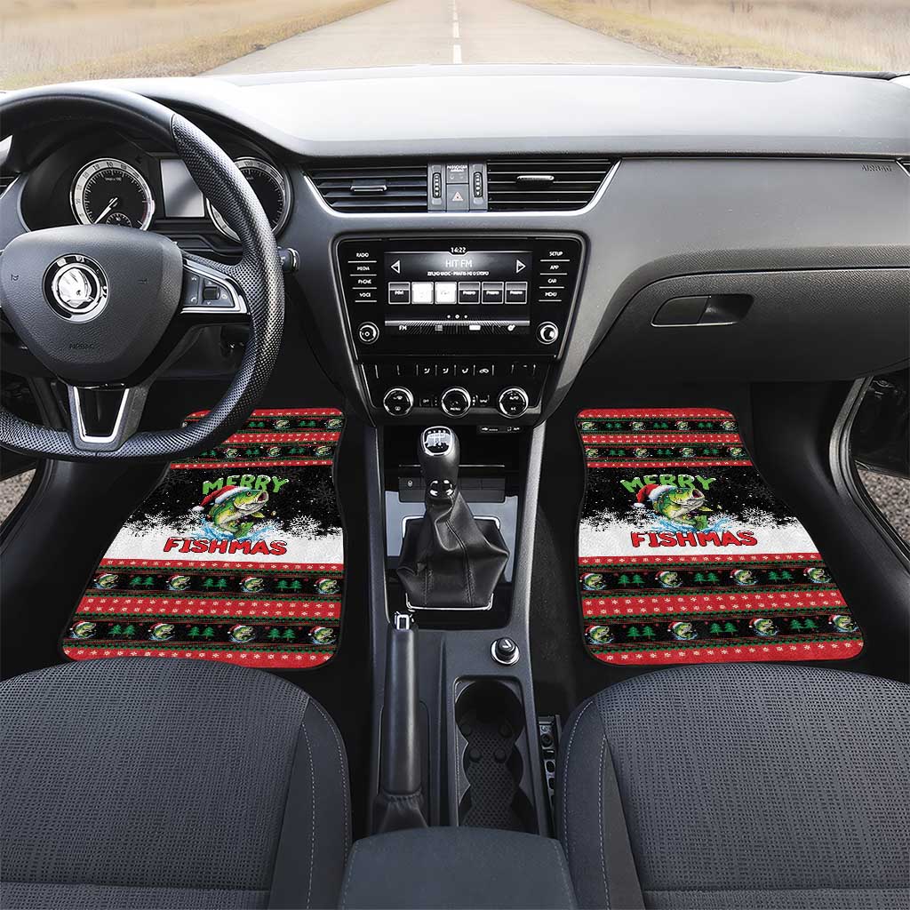 Fishing Christmas Merry Fishmas Car Mats We Wish You A Merry Fishmas - Wonder Print Shop