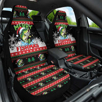 Fishing Christmas Merry Fishmas Car Seat Cover We Wish You A Merry Fishmas - Wonder Print Shop