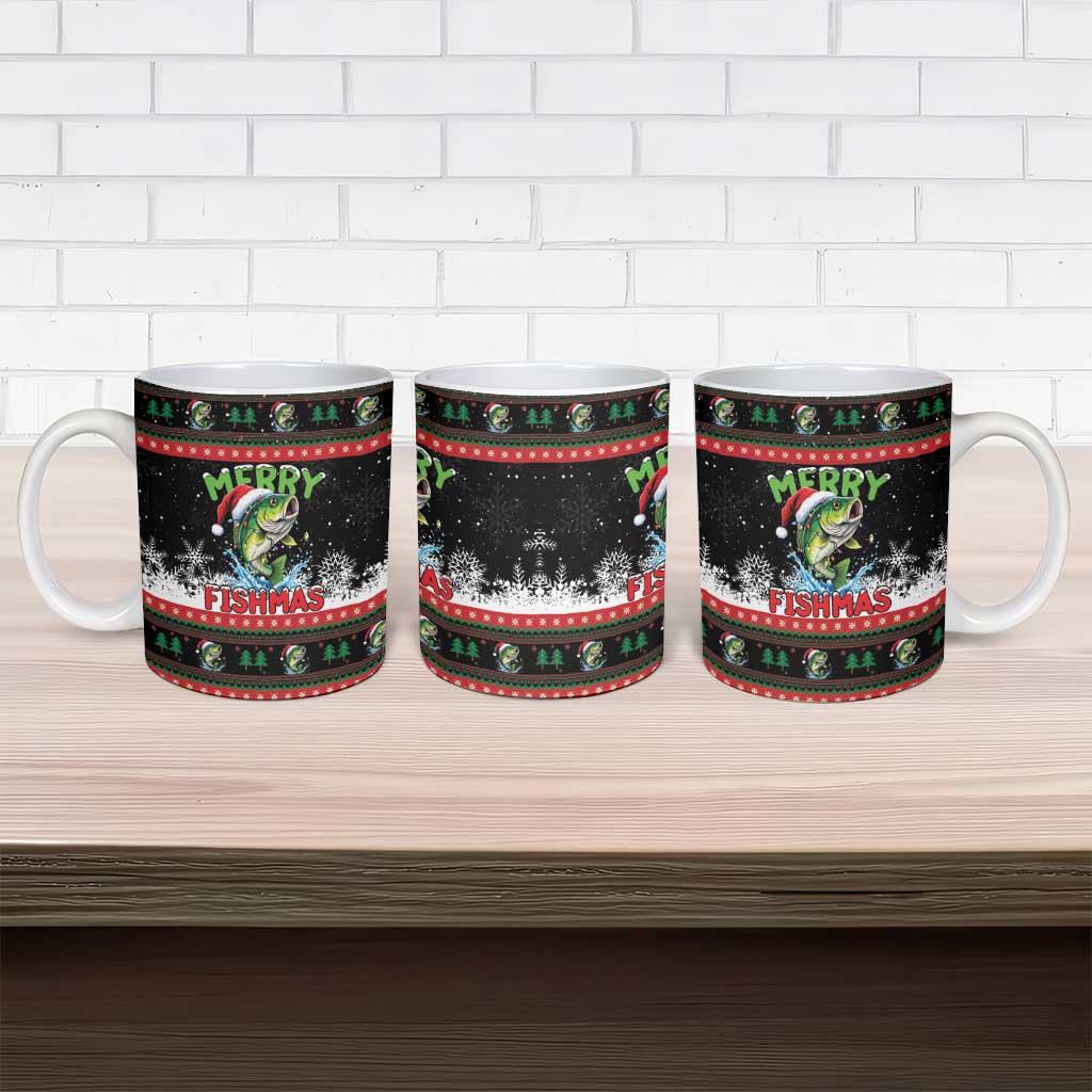 Fishing Christmas Merry Fishmas Ceramic Mug We Wish You A Merry Fishmas - Wonder Print Shop