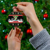 Fishing Christmas Merry Fishmas Ceramic Ornament We Wish You A Merry Fishmas - Wonder Print Shop