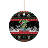 Fishing Christmas Merry Fishmas Ceramic Ornament We Wish You A Merry Fishmas - Wonder Print Shop