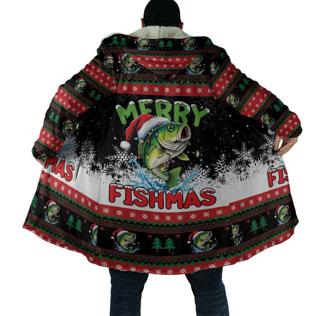 Fishing Christmas Merry Fishmas Cloak We Wish You A Merry Fishmas - Wonder Print Shop