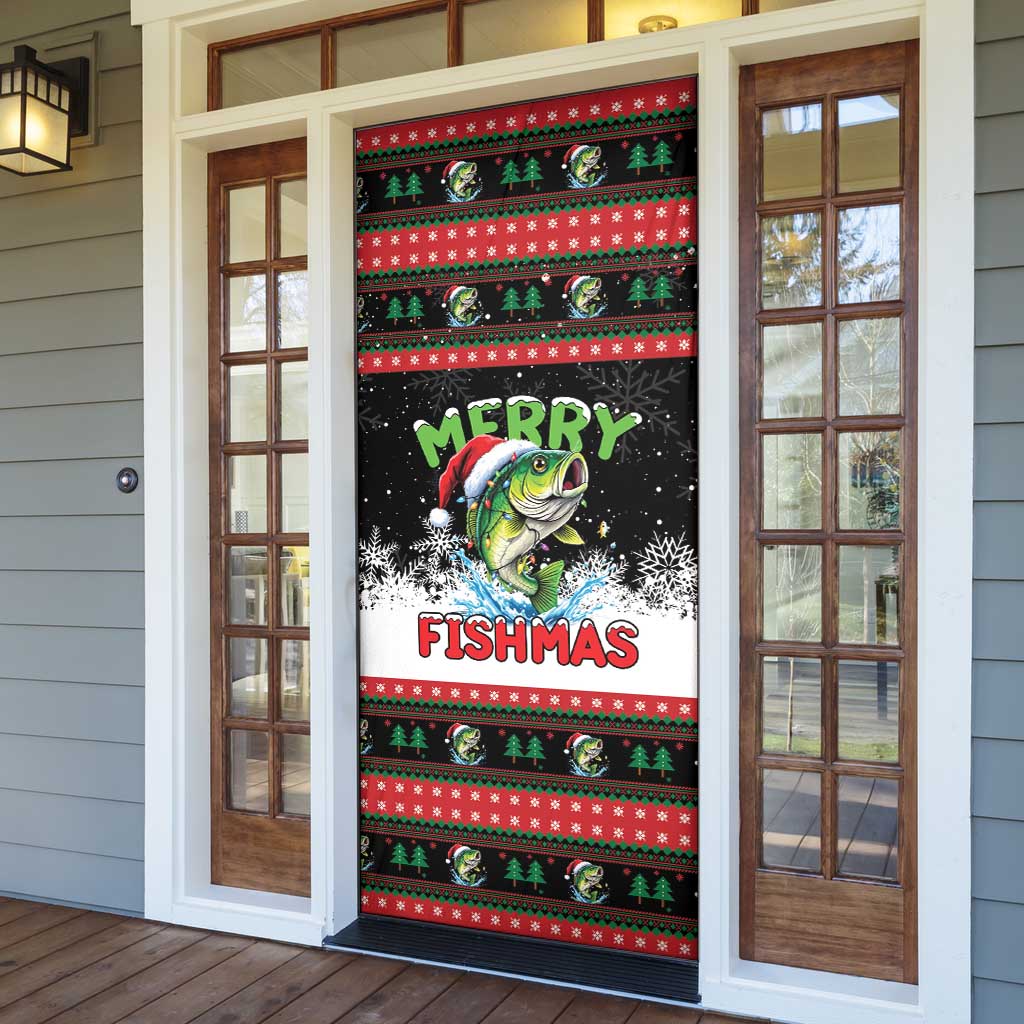 Fishing Christmas Merry Fishmas Door Cover We Wish You A Merry Fishmas - Wonder Print Shop