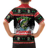 Fishing Christmas Merry Fishmas Family Matching Long Sleeve Bodycon Dress and Hawaiian Shirt We Wish You A Merry Fishmas - Wonder Print Shop