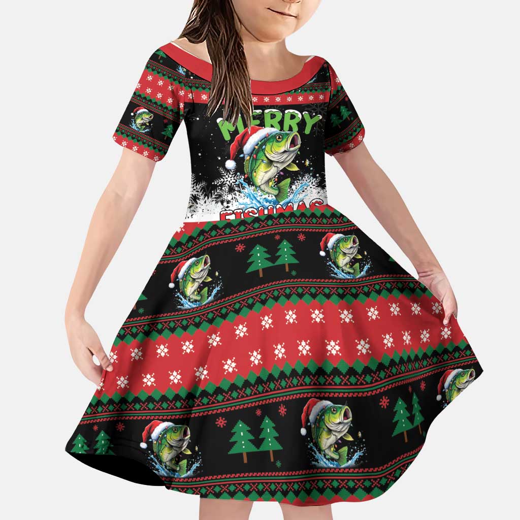 Fishing Christmas Merry Fishmas Family Matching Mermaid Dress and Hawaiian Shirt We Wish You A Merry Fishmas - Wonder Print Shop