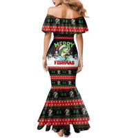 Fishing Christmas Merry Fishmas Family Matching Mermaid Dress and Hawaiian Shirt We Wish You A Merry Fishmas - Wonder Print Shop
