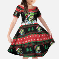 Fishing Christmas Merry Fishmas Family Matching Puletasi and Hawaiian Shirt We Wish You A Merry Fishmas - Wonder Print Shop