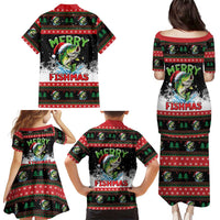 Fishing Christmas Merry Fishmas Family Matching Puletasi and Hawaiian Shirt We Wish You A Merry Fishmas - Wonder Print Shop