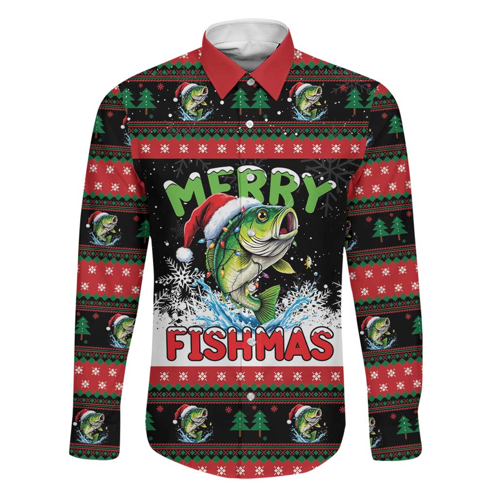 Fishing Christmas Merry Fishmas Family Matching Short Sleeve Bodycon Dress and Hawaiian Shirt We Wish You A Merry Fishmas - Wonder Print Shop