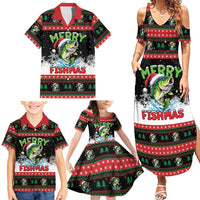 Fishing Christmas Merry Fishmas Family Matching Summer Maxi Dress and Hawaiian Shirt We Wish You A Merry Fishmas - Wonder Print Shop