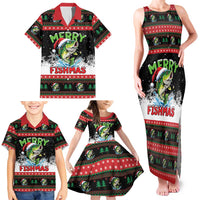 Fishing Christmas Merry Fishmas Family Matching Tank Maxi Dress and Hawaiian Shirt We Wish You A Merry Fishmas - Wonder Print Shop