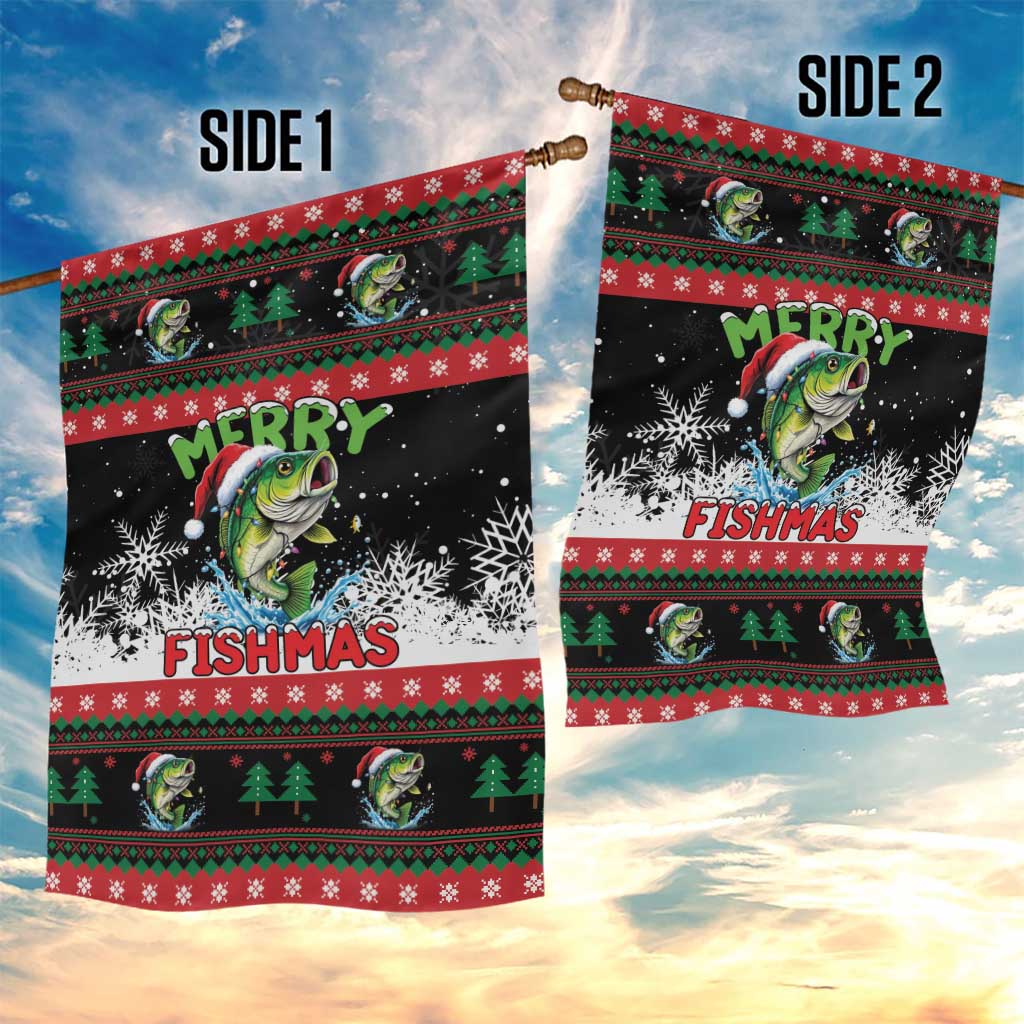 Fishing Christmas Merry Fishmas Garden Flag We Wish You A Merry Fishmas - Wonder Print Shop