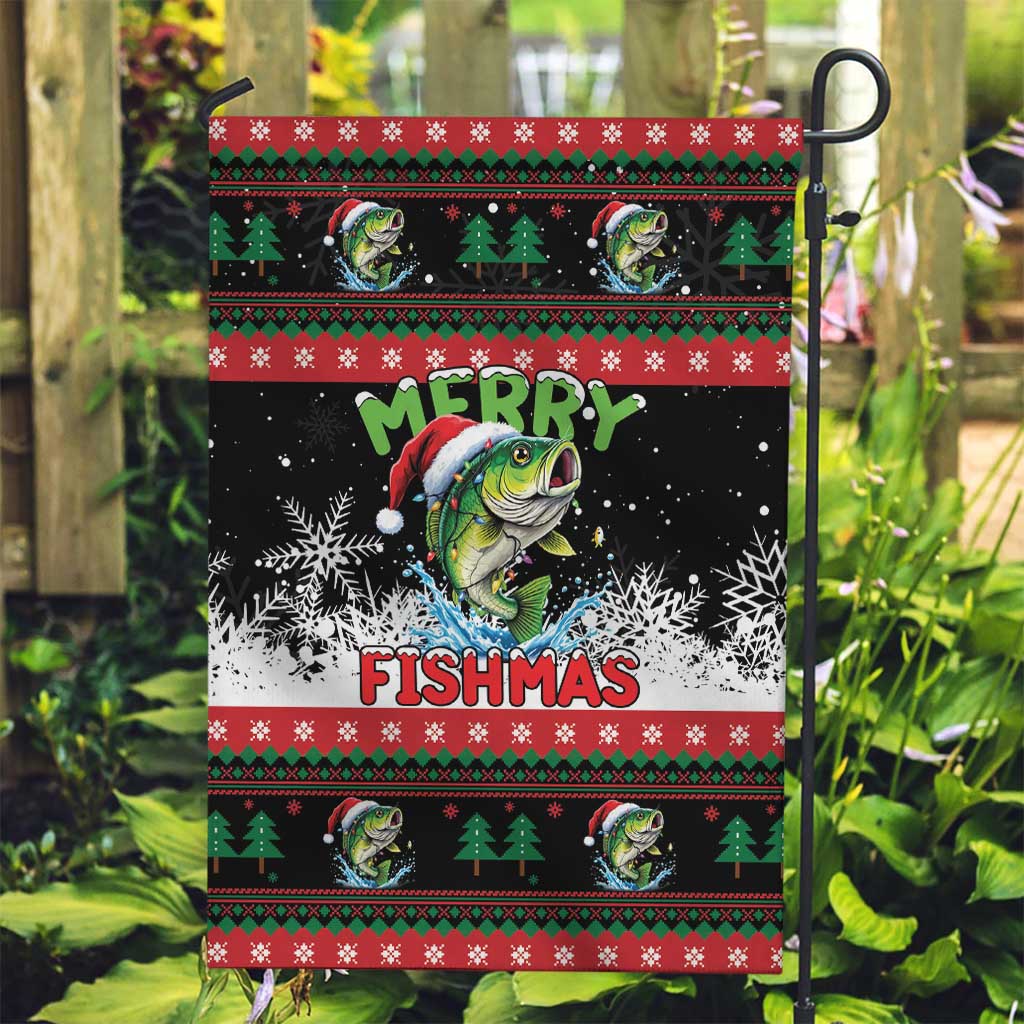 Fishing Christmas Merry Fishmas Garden Flag We Wish You A Merry Fishmas - Wonder Print Shop