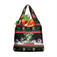 Fishing Christmas Merry Fishmas Grocery Bag We Wish You A Merry Fishmas - Wonder Print Shop