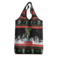 Fishing Christmas Merry Fishmas Grocery Bag We Wish You A Merry Fishmas - Wonder Print Shop