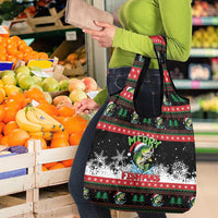 Fishing Christmas Merry Fishmas Grocery Bag We Wish You A Merry Fishmas - Wonder Print Shop