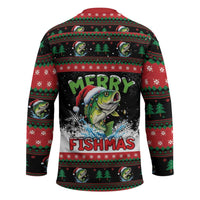 Fishing Christmas Merry Fishmas Hockey Jersey We Wish You A Merry Fishmas - Wonder Print Shop