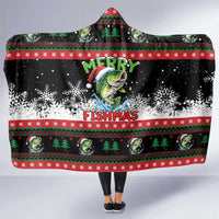 Fishing Christmas Merry Fishmas Hooded Blanket We Wish You A Merry Fishmas - Wonder Print Shop