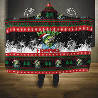 Fishing Christmas Merry Fishmas Hooded Blanket We Wish You A Merry Fishmas - Wonder Print Shop
